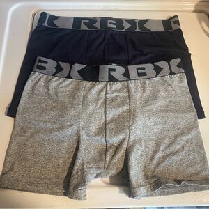 RBX Men's Boxer Briefs 2-Pack in Black & Gray